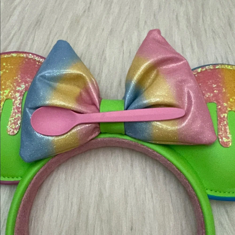 Disney Minnie Ears Headband Disney Eats Shaved Ice Green & Multi Color Headband